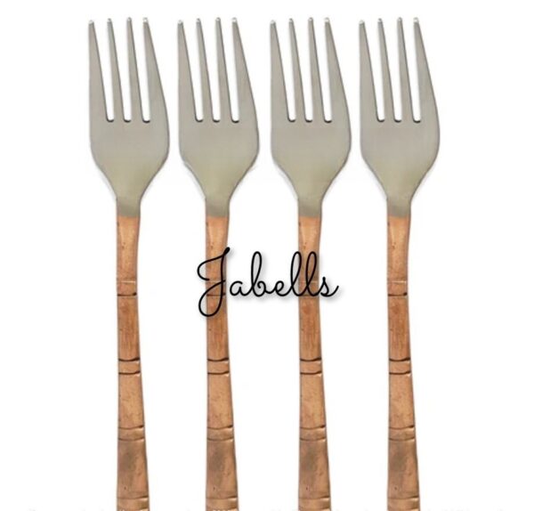 Copper Baby Fork, Flatware, Tableware Home Hotel Restaurant, Length 6.1" Inch - - Image 11