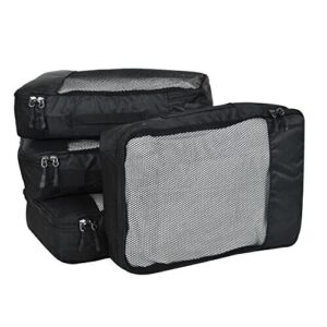 Packing Cubes/Travel Pouch/Bag Suitcase Luggage Organiser Set of 4 - Medium Size