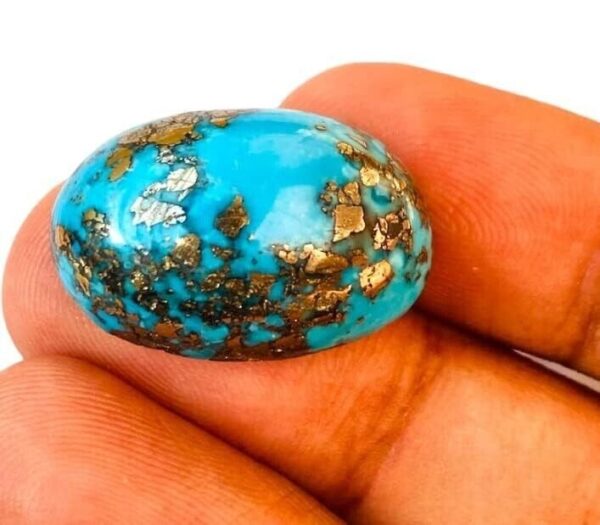 irani Turquoise firoza Stone Original Certified 19.00 Ratti AAA++ Grade Natural - Image 3