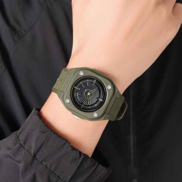 Men's Quartz Watch – Stylish & Durable Sports Watch, 30M Water-Resistant, Silico - Image 5