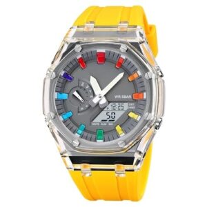 Men Watch Dual-Display Electronic Watch with Luminous 50m Waterproof Watch Fashi
