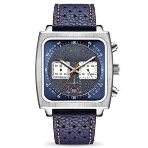 Men's Rectangle Business Work Analogue Quartz Chronograph Luminous Sport Wrist W
