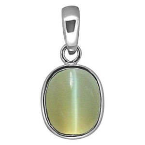 GEMS 4.25 Ratti 3.47 Carat A+ Quality Cat's Eye Lehsunia Gemstone Pendant for Wo
