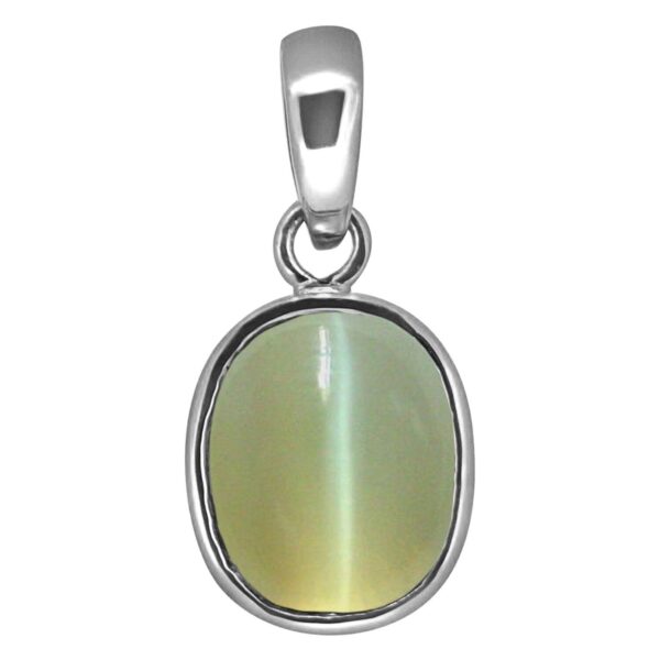 GEMS 4.25 Ratti 3.47 Carat A+ Quality Cat's Eye Lehsunia Gemstone Pendant for Wo - Image 3