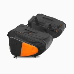Polyester V50 Motorcycle Saddle Bag | 50 Ltr | Fits Almost All Bikes | Rain Cove