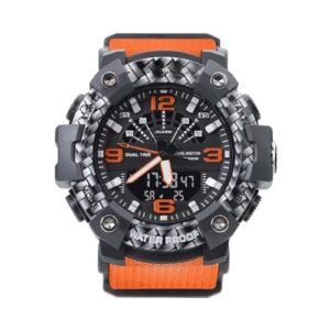 Resin Analog-Digital Sports Watch Chronograph,Dual Time,Alarm,Stopwatch,Water-Re