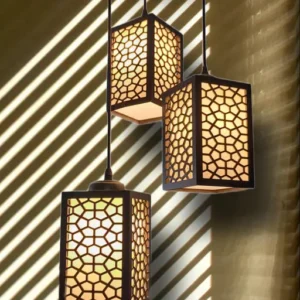 Lamp/Pendant Lamp/Ceiling Light/wall Light/Wall Lamp/ WOOD LAMP/Outdoor Lamp to décor your Home/ Bedroom/ Drying Room/ Living room/ Restaurant and Decorative Pendants Ceiling Lamp (BROWN) COLOR HANGING LAMP.