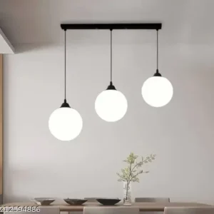 GLASS Lamp/Pendant Lamp/Ceiling Light/wall Light/Wall Lamp/ Outdoor Lamp to décor your Home/ Bedroom/ Drying Room/ Living room/ Restaurant and Decorative Pendants Ceiling Lamp (BLACK & WHITE) COLOR HANGING LAMP.