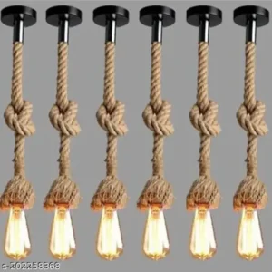 Lamp/Pendant Lamp/Ceiling Light/Outdoor Lamp to décor your Home/ Bedroom/ Drying Room/ Living room/ Restaurant and Decorative Pendants Ceiling Lamp (BEIGE) COLOR HANGING LAMP.( pack of 6)