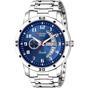 Analogue Stainless Steel Black Dial Day and Date Boy's and Men's Watch | eBay