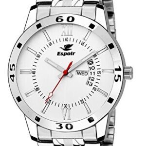 Exclusive Day & Date Display Analog White Dial Stainless Steel Men's Watch - WDD | eBay