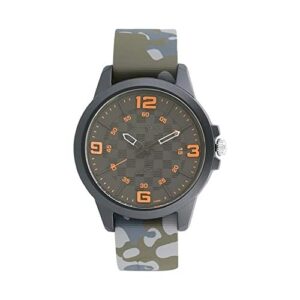 Men Trendies Quartz Analog Black Dial Silicone Strap Watch for Guys
