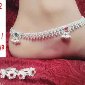 Ring Linked Pure Silver Platted Anklet Guaranteed Long Life Silver Payal Pajebfe | eBay