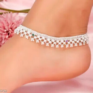 Kundan Indian Jewelry Set Anklet Payal Pajib Payjeb Jewellery Traditiona Set k | eBay