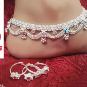 Kundan Indian Jewelry Set Anklet Payal Pajib Payjeb Jewellery Traditiona Set u | eBay