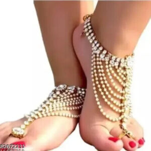 Indian Bridal Jewelry Set Kundan Jewelry Set Anklet Payjeb Paijeb Payal c | eBay