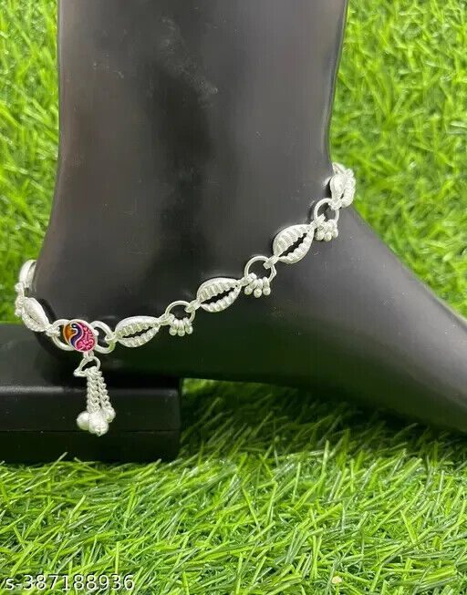 Indian Bridal Jewelry Set Kundan Jewelry Set Anklet Payjeb Paijeb Payal c | eBay - الصورة 2