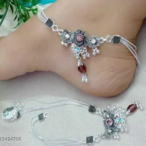 Indian Bridal Jewelry Set Kundan Jewelry Set Anklet Payjeb Paijeb Payal i | eBay