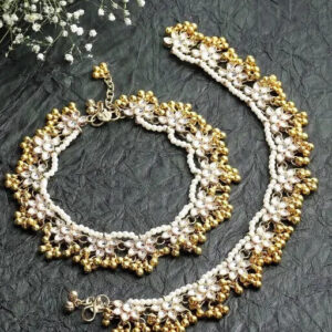 Karatcart Gold Plated Floral Kundan Anklet for Women | eBay