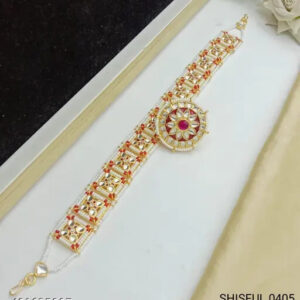 Kundan GoldPlated Shisful Jewelry Pakistani Maroon Stud Sheeshphool Jewelry Setk | eBay