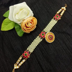 Kundan GoldPlated Shisful Jewelry Pakistani Maroon Stud Sheeshphool Jewelry Seti | eBay