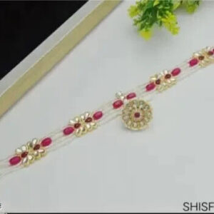 Kundan GoldPlated Shisful Jewelry Pakistani Maroon Stud Sheeshphool Jewelry Setn | eBay