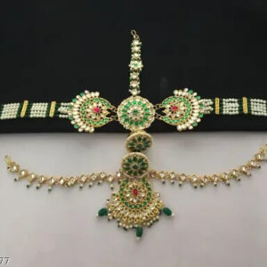 Kundan GoldPlated Shisful Jewelry Pakistani Maroon Stud Sheeshphool Jewelry Setd | eBay