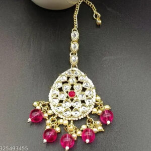 Kundan GoldPlated Jewelry Indian Jewelry Mang Tikka TIka  Head Jewellery Setb | eBay