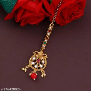 Kundan GoldPlated Jewelry Mang Tikka TIka Head Jewellery Set Buy 1 Get 1 free | eBay