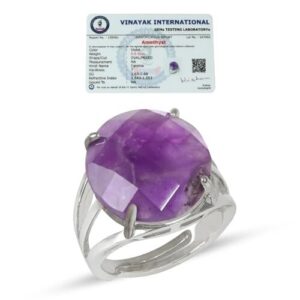 Original Natural Certified AAA Amethyst Ring Genuine Gemstone Adjustable Ring fo  | eBay UK
