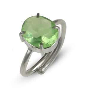 Natural Crystal Green Flourite Adjustable Gemstone Ring for Unisex  | eBay UK