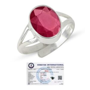 Products Natural Certified Manik Ruby Gemstone Ring Original Silver 925 Adjusta  | eBay UK