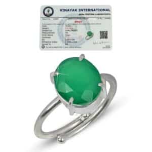 Products Natural Certified Green Onyx Adjustable Ring for Unisex Adult | Gemston  | eBay UK