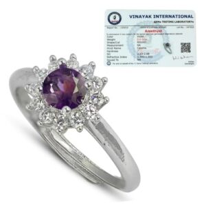 Products Natural Certified AAA Original Amethyst Ring Genuine Gemstone Adjustabl  | eBay UK
