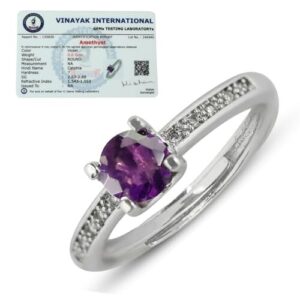 Products Original Certified Natural AAA Amethyst Ring Genuine Gemstone Adjustabl  | eBay UK