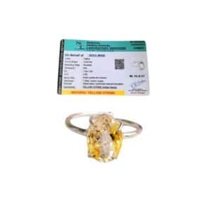 Natural Yellow Citrine Ring, Adjustable, Certified, Gemstone for Wealth & Abunda  | eBay UK