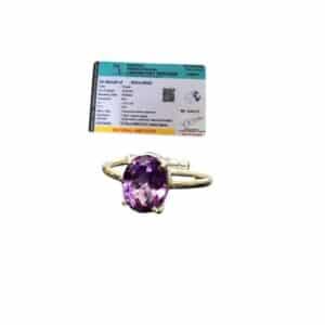 Amethyst Gemstone Adjustable Ring – Certified Purple Crystal for Chakra Healing | eBay UK