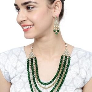 Gold Plated Jewellery Set for Women (Green) (8556s) | eBay