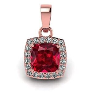 4.25 Ratti 3.50 Carat Original Ruby Manik Stone Rose Gold Locket/Pendant For Me | eBay