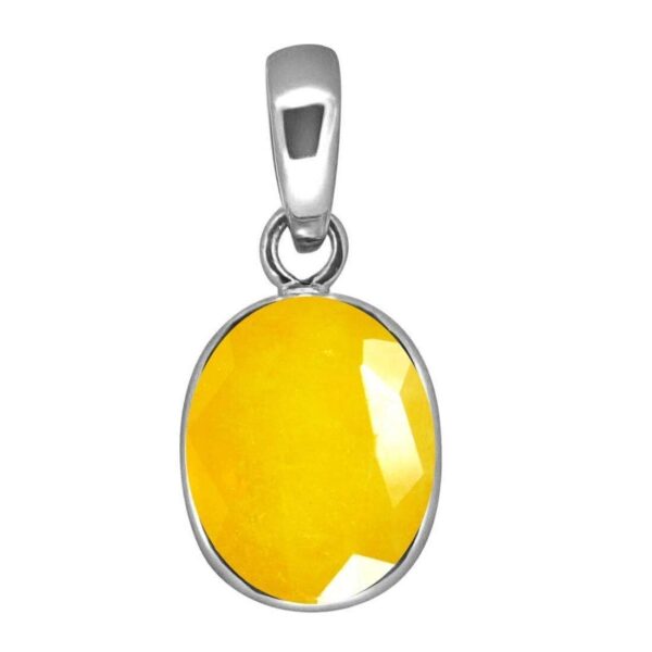 5.25 Ratti 4.47 Carat A+ Quality Yellow Sapphire Pukhraj Gemstone Pendant for Wo | eBay - Image 3