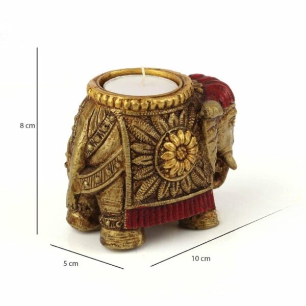Resin Elephant Candle for Home Décor Set of 2 Handcrafted Diwali Diya Decorative | eBay - Image 2