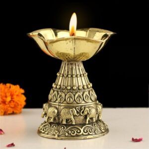 Religious Brass Diya for Puja | 3" Arti Deepak Deepam Oil Lamp for Worship and | eBay