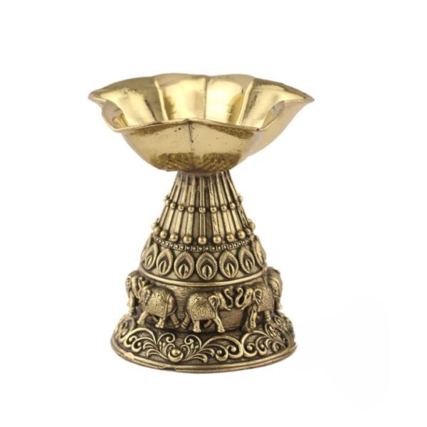 Religious Brass Diya for Puja | 3" Arti Deepak Deepam Oil Lamp for Worship and | eBay - Image 4