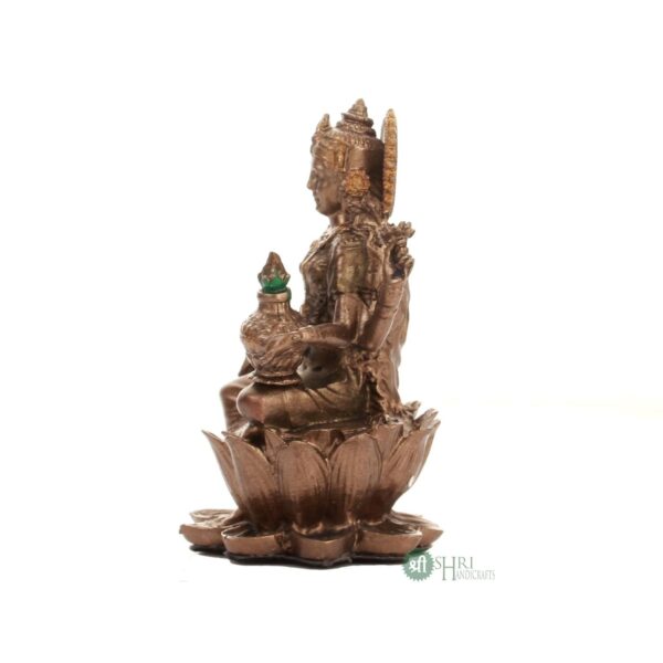 Resin 3" Laxmi Copper Finish Hindu God Statue Laxmi Ji Idol Figurine Decoration | eBay - Image 4
