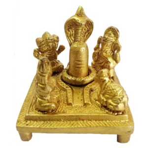 Brass Statue Shiva Lingam with Shiv Family MATA Parvati Holy Cow Nandi Lord Gane | eBay