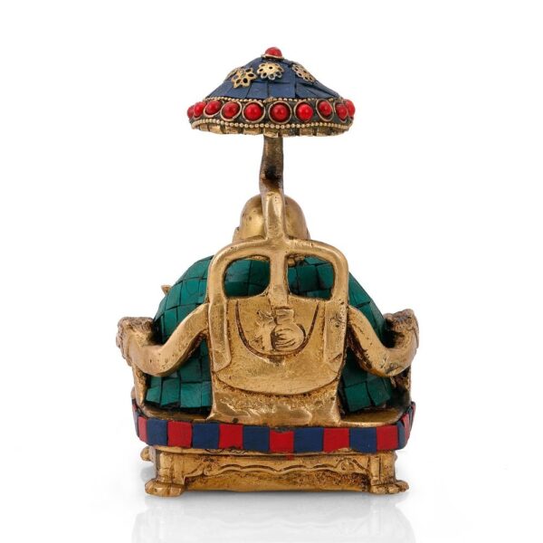 India Brass Laughing Buddha Statue, 6.5 Inches Height, Multicolour, 1 Piece | eBay - Image 3