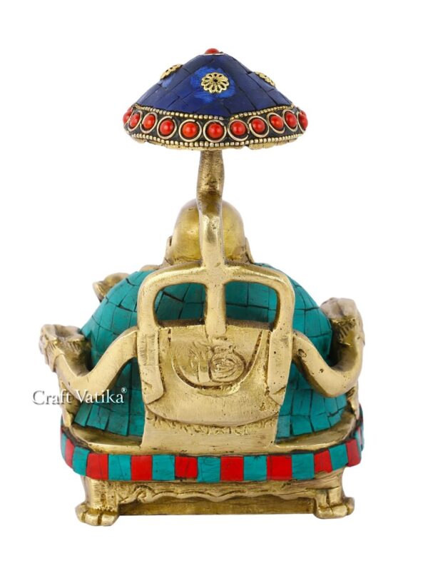 India Brass Laughing Buddha Statue, 6.5 Inches Height, Multicolour, 1 Piece | eBay - Image 4