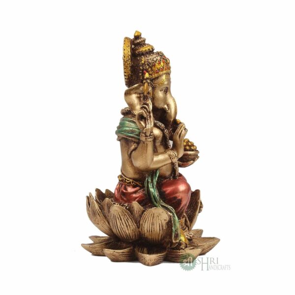 old Cast Resin Ganesh Showpiece Antique Decor (7 Inches, Metal Finish) | eBay - Image 2