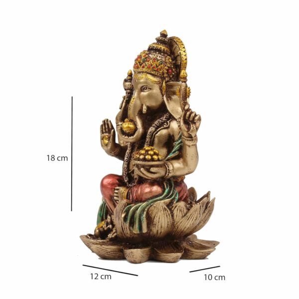 old Cast Resin Ganesh Showpiece Antique Decor (7 Inches, Metal Finish) | eBay - Image 5