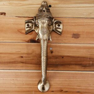 Ganesha Design 10 Inches Brass Door Handle, Main Door Handles, Brass Door Handle | eBay